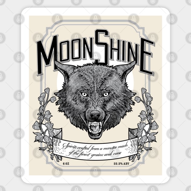 Moonshine Sticker by NeonRobotGraphics